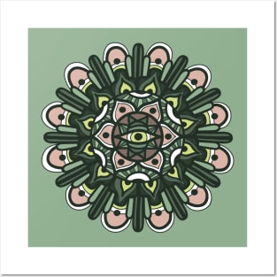 Watermelon Eye Mandala Posters and Art